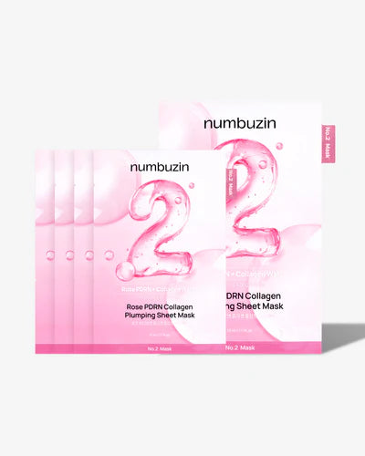 [Numbuzin] No.2 Rose PDRN Collagen Plumping Mascarilla en Lámina
