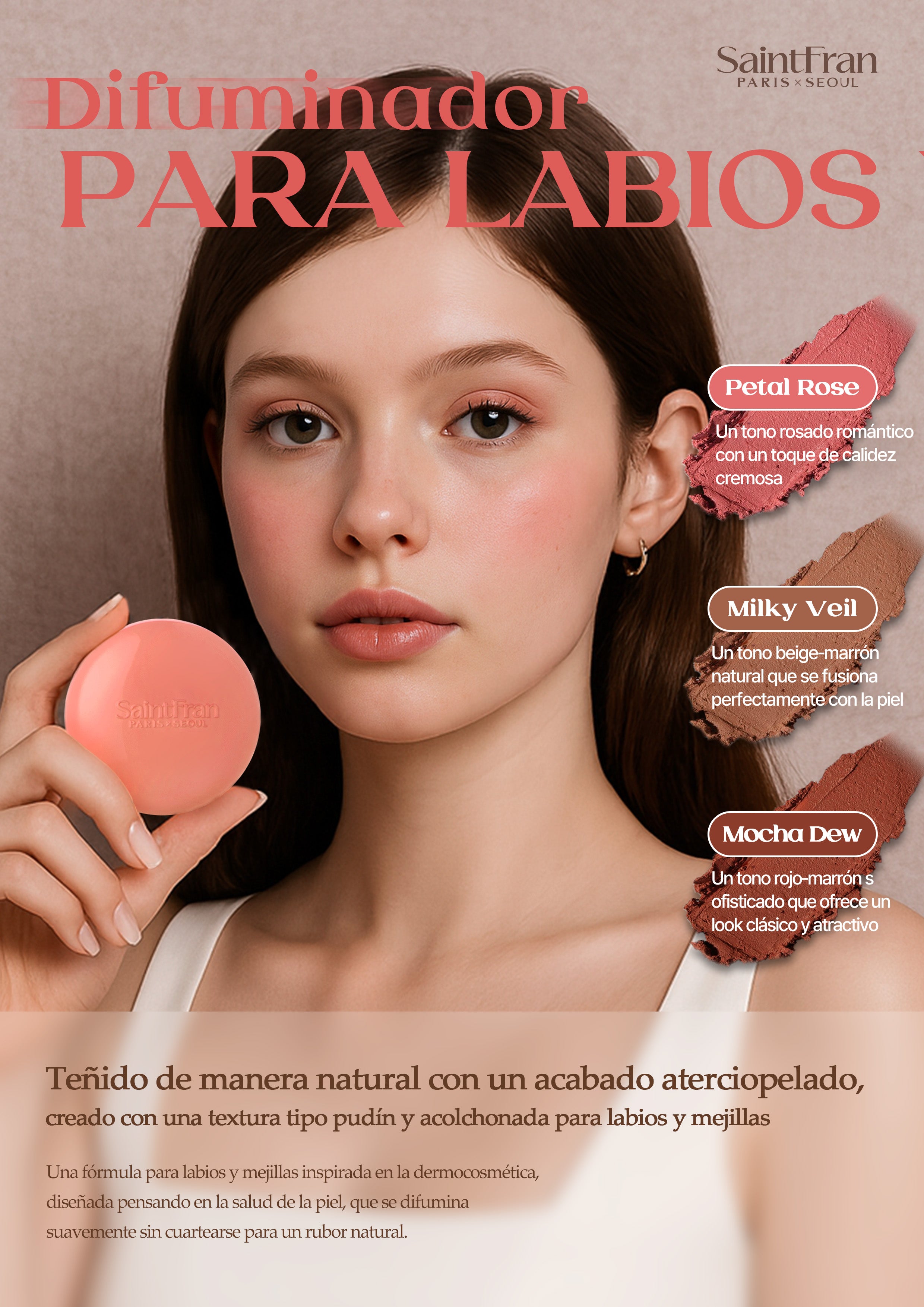 [Saintfran] Saintfran Treatment Labial And Rubor Petal Rose 3g