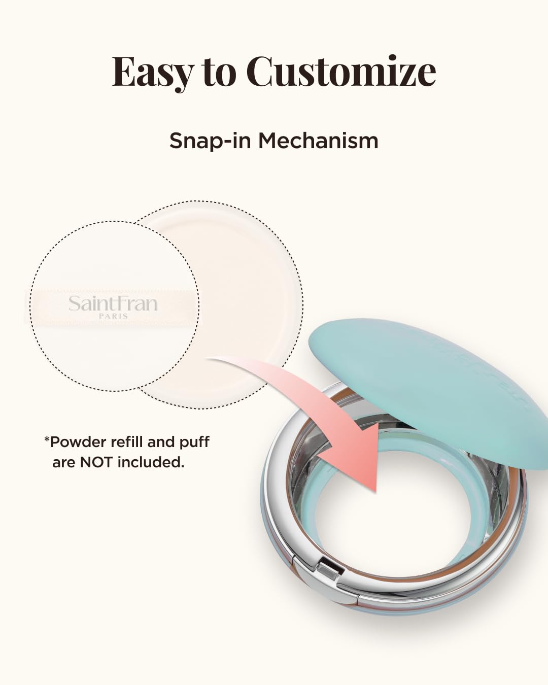 [Saintfran] Saintfran W Glow Base Cushion Malla Estuche Tiffany Blue