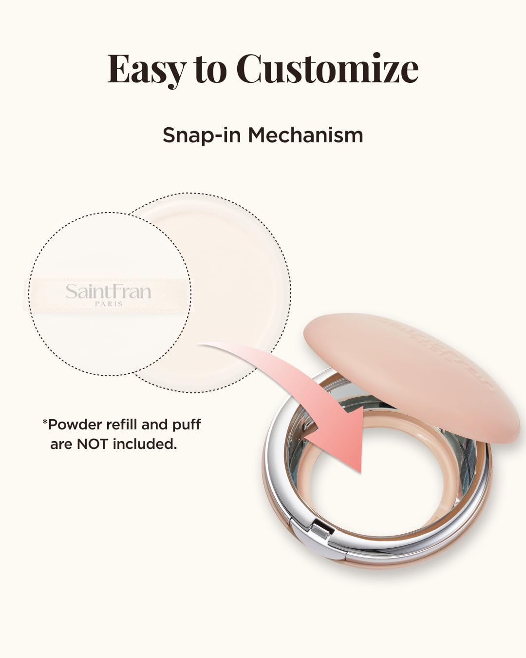 [Saintfran] Saintfran W Glow Base Cushion Malla Estuche Nudy