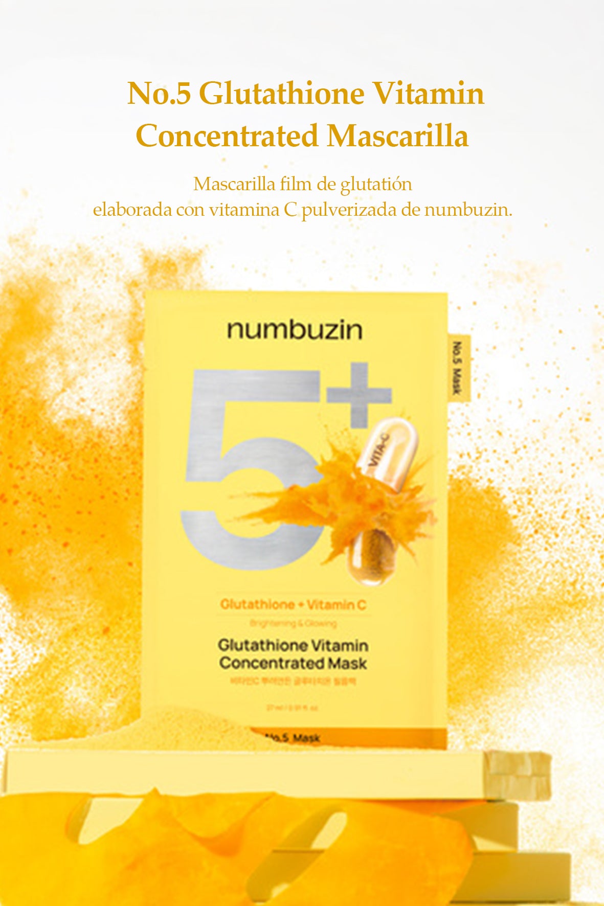 [Numbuzin] No.5 Glutathione Vitamin Concentrated Mascarilla