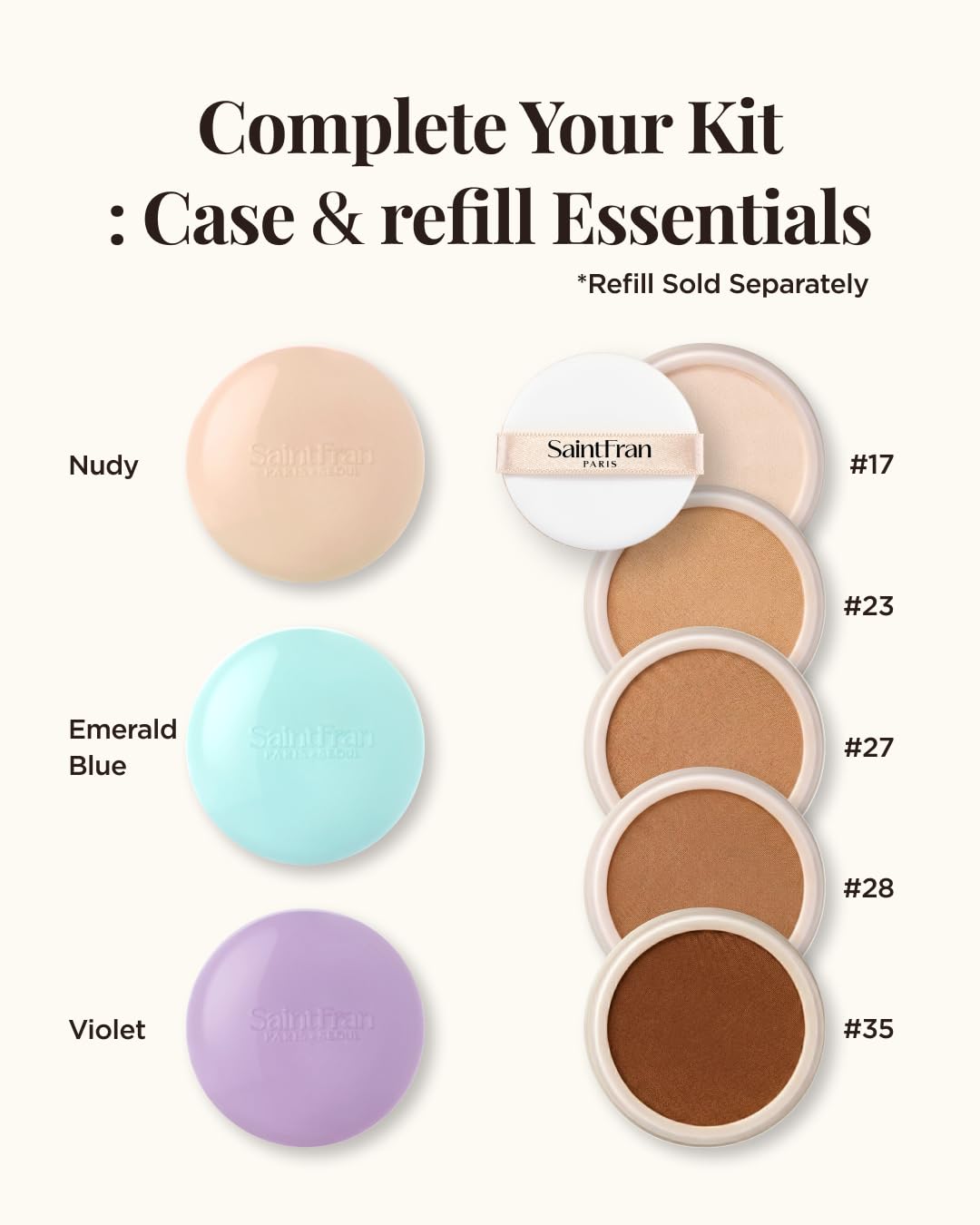 [Saintfran] Saintfran W Glow Base Cushion Malla Estuche Tiffany Blue