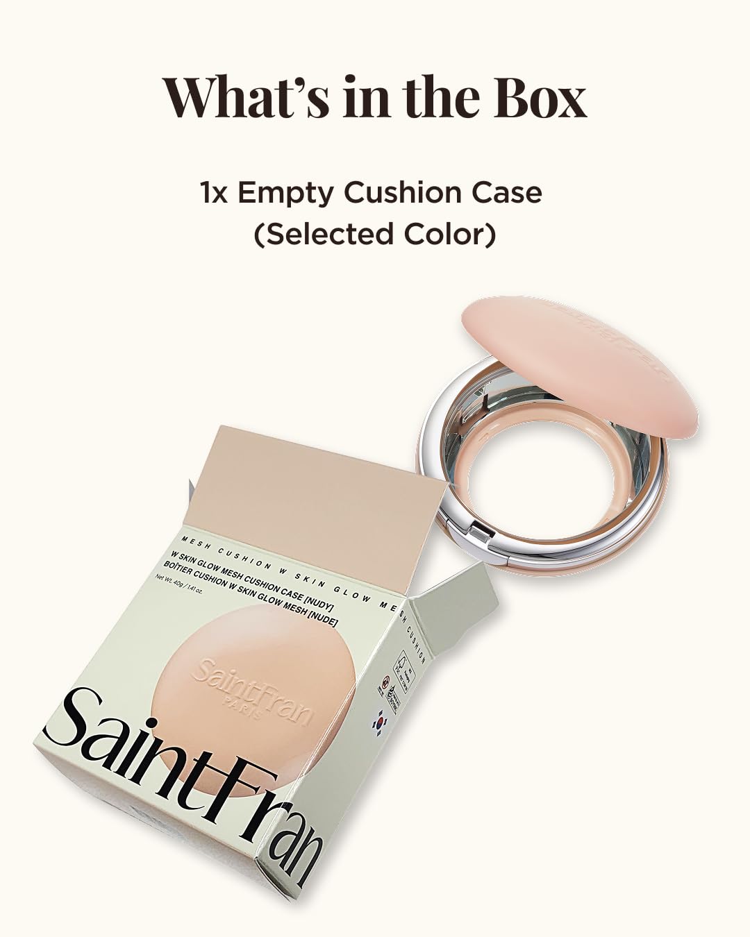 [Saintfran] Saintfran W Glow Base Cushion Malla Estuche Nudy