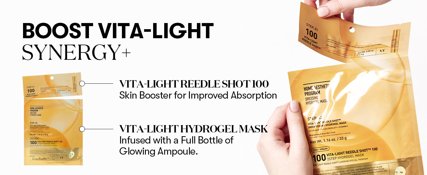 [VT Cosmetics] VT Vita-Light Reedle Shot 100 Mascarilla de 2 Pasos