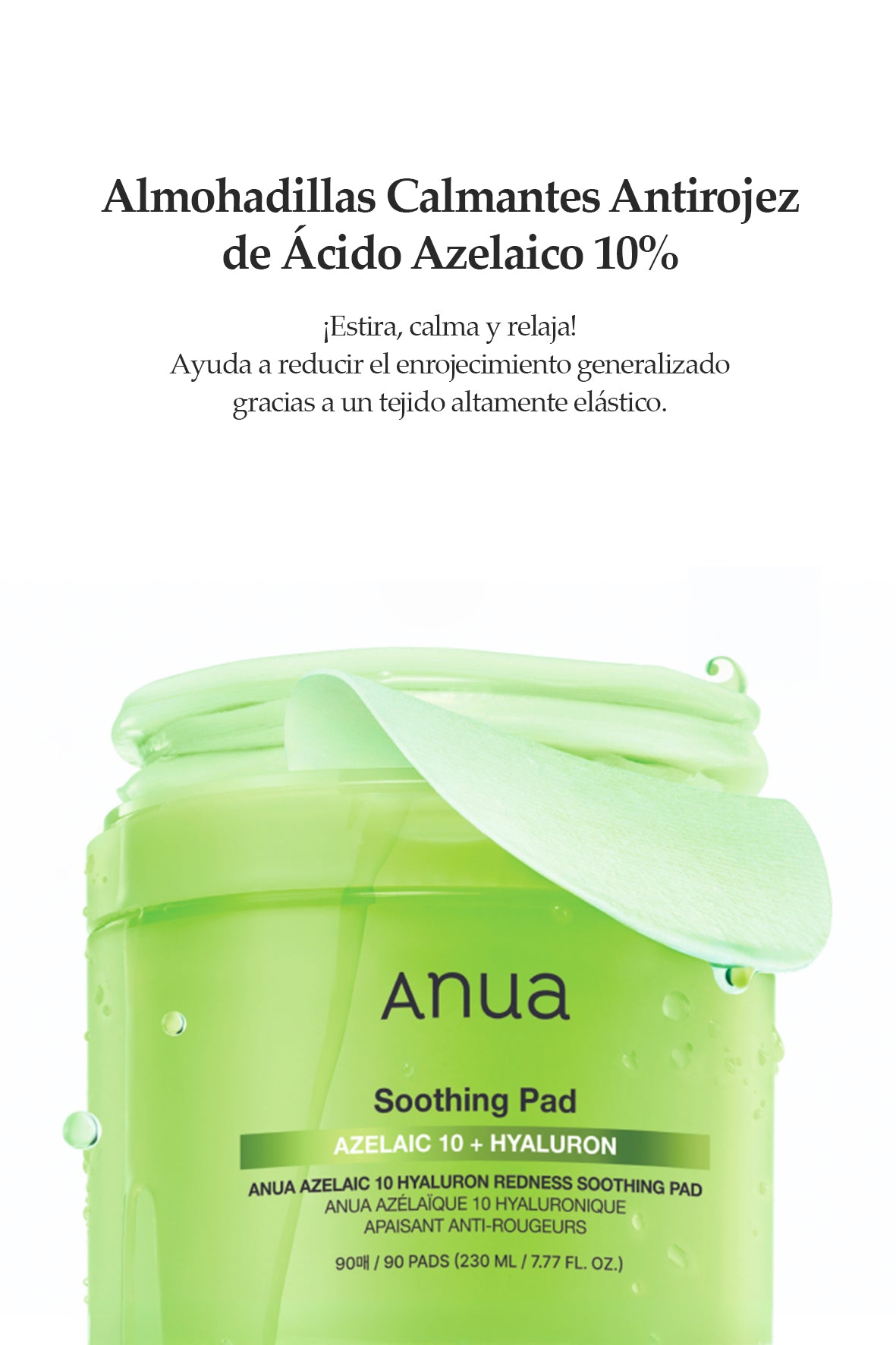 [ANUA] Almohadillas Calmantes Antirojez de Ácido Azelaico 10% 230ml