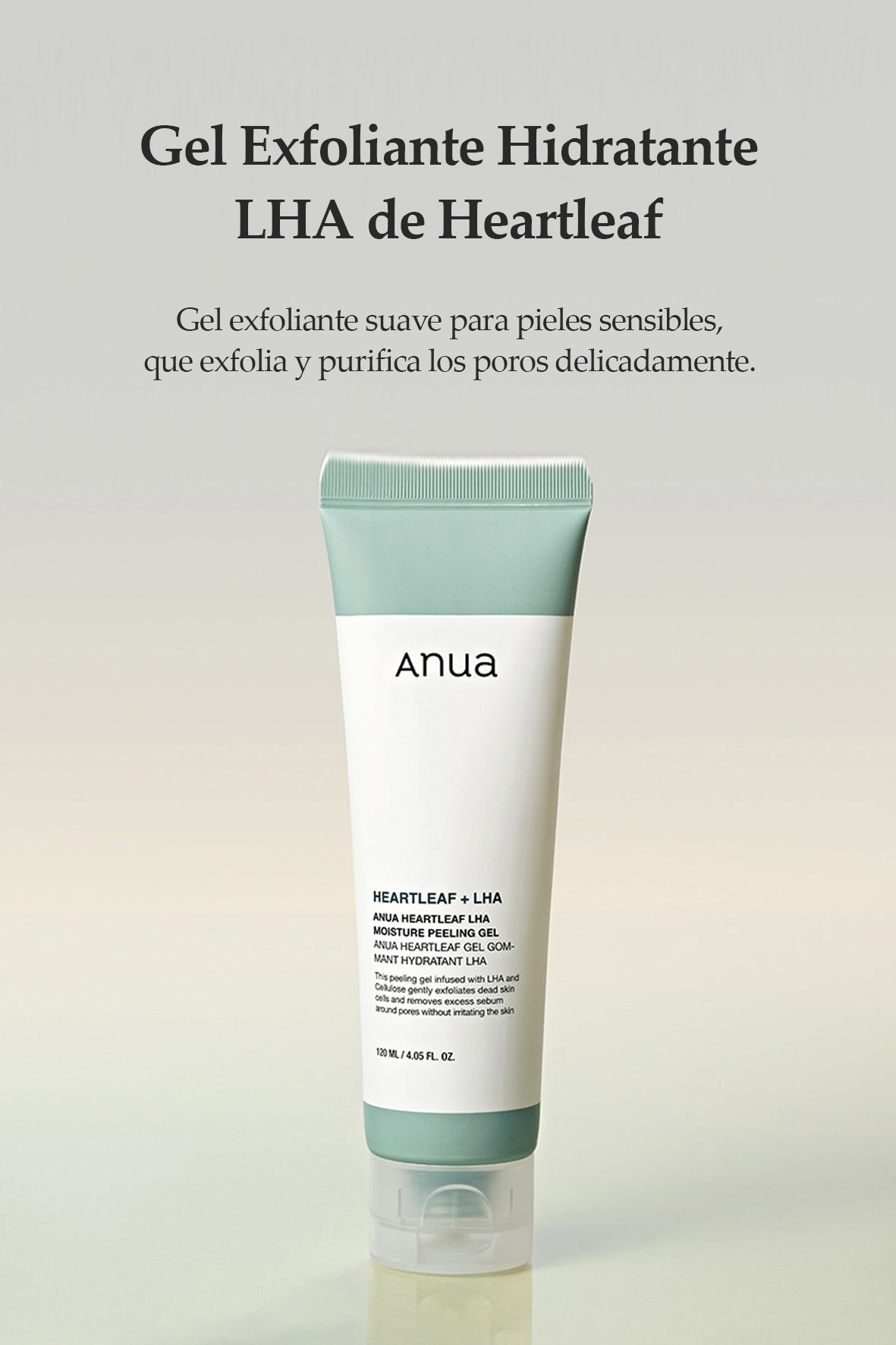 [ANUA] Gel Exfoliante Hidratante LHA de Heartleaf 120ml