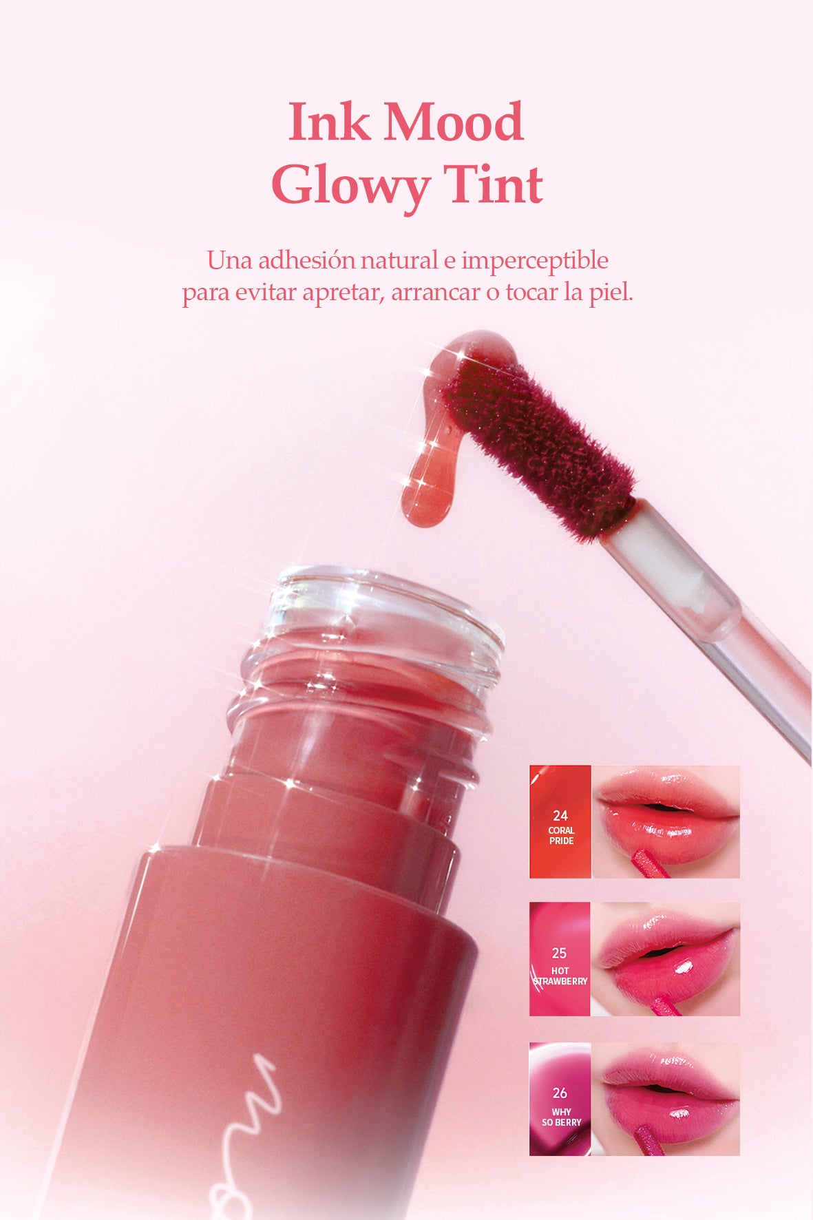 [Peripera] Tinte De Labios Ink Mood Glowy (Soda Cafe) 025 Hot Strawberry