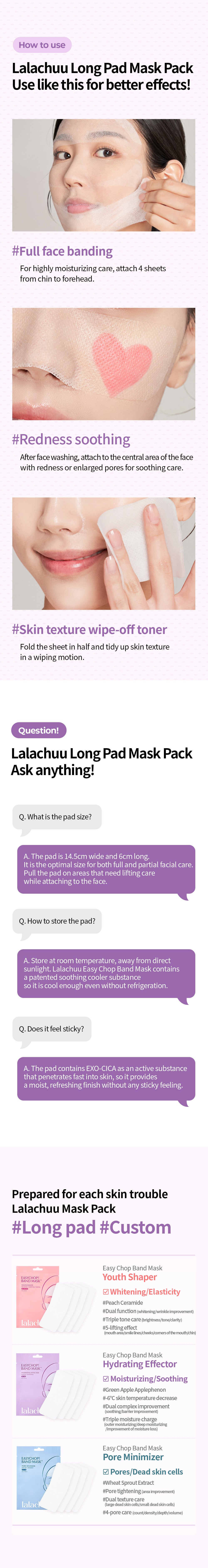 [LALACHUU] Easychop Band Mascarilla #Efector Hidratante 10g