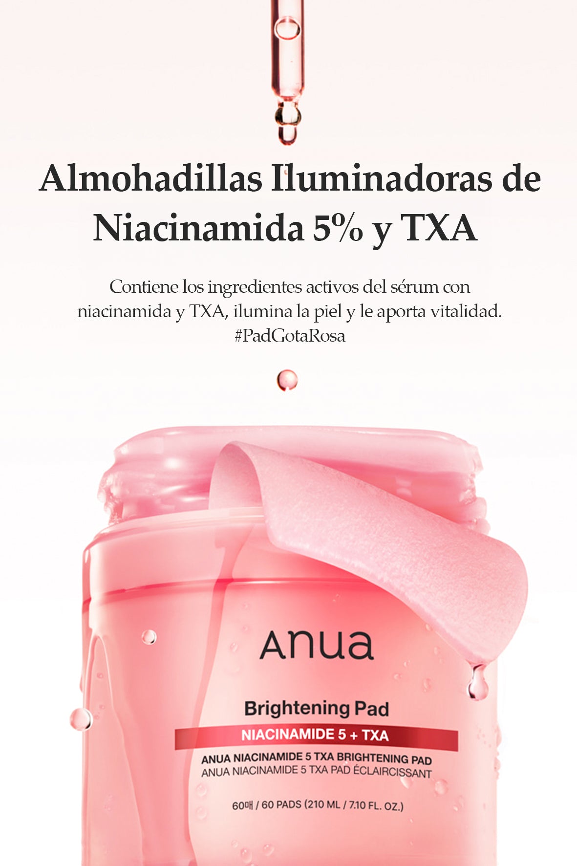 [ANUA] Almohadillas Iluminadoras de Niacinamida 5% y TXA 210ml