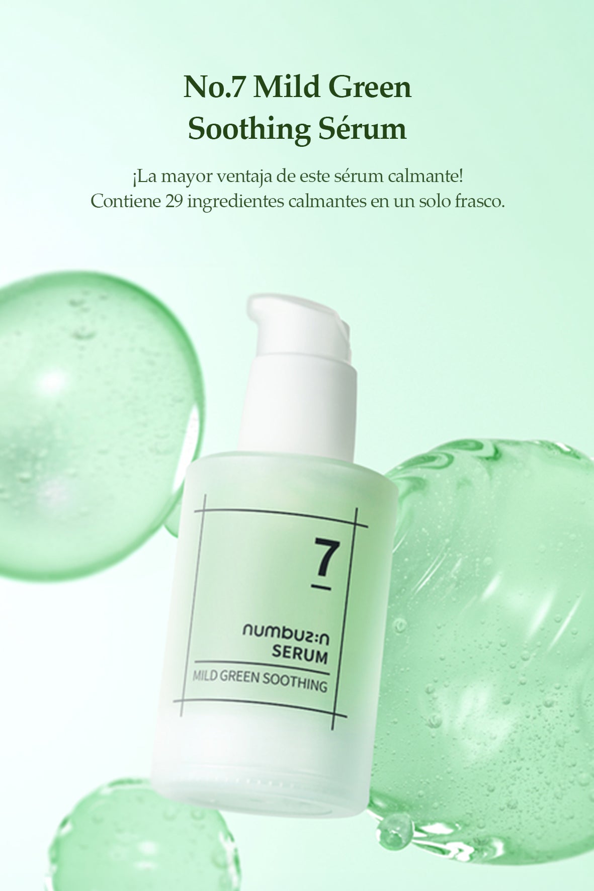 [Numbuzin] No.7 Sérum Calmante Verde Suave 50ml
