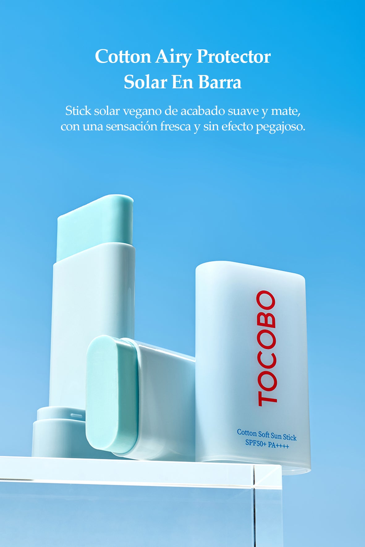[TOCOBO] Cotton Airy Protector Solar En Barra 19g