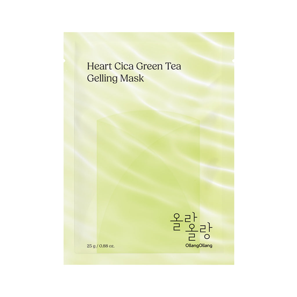 [Ollang Ollang] Heart Cica Green Tea Gelling Mascarilla 25g