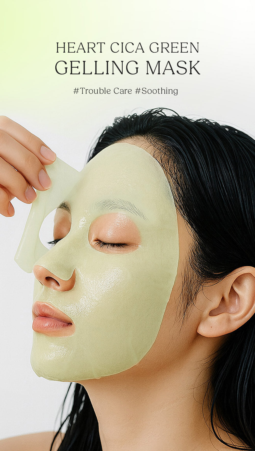 [Ollang Ollang] Heart Cica Green Tea Gelling Mascarilla Pack