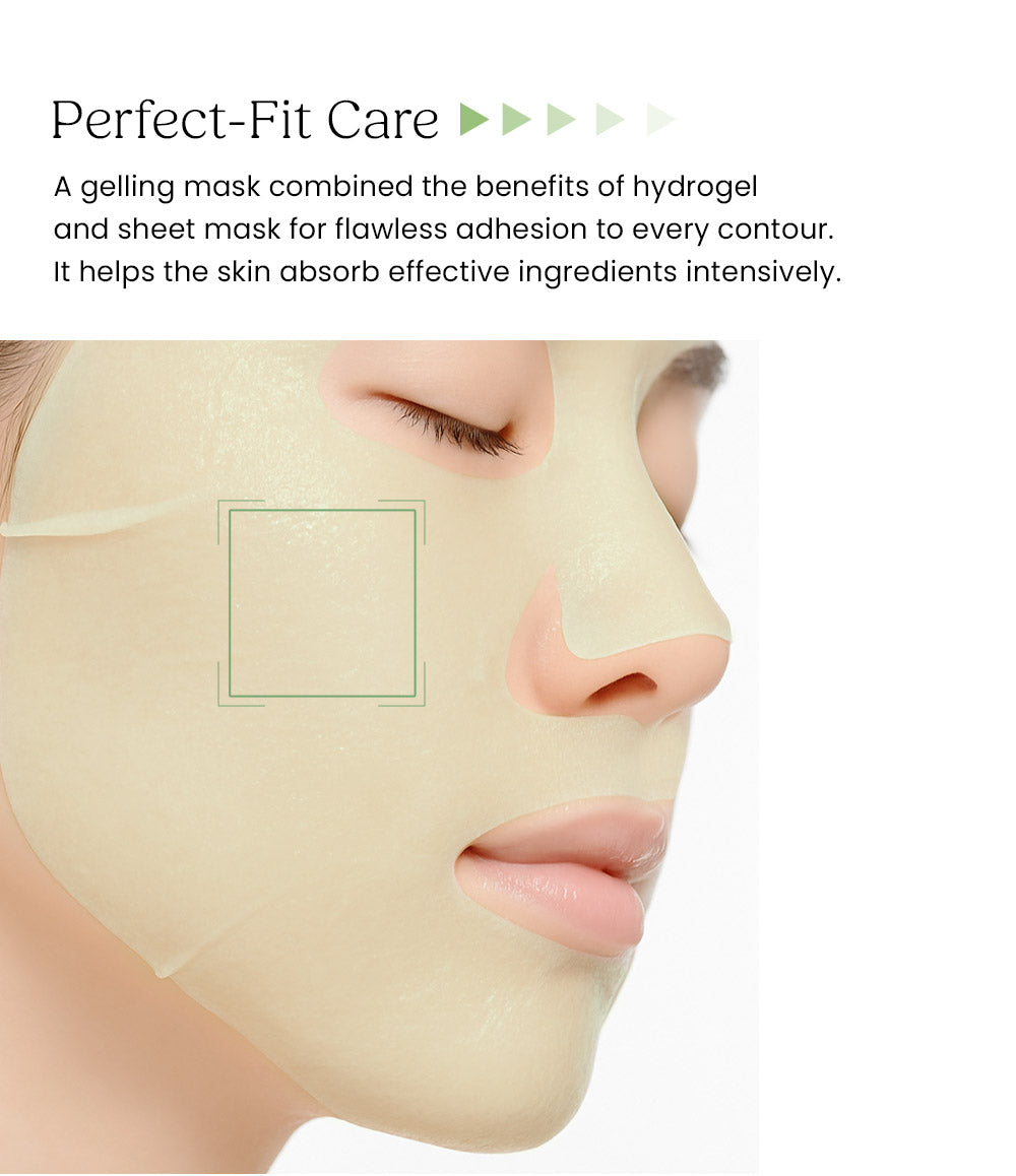[Ollang Ollang] Heart Cica Green Tea Gelling Mascarilla Pack