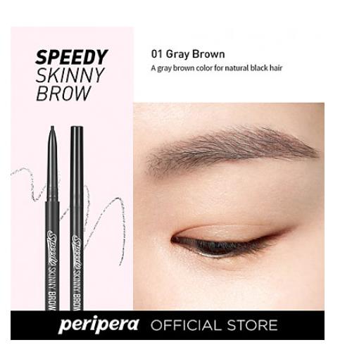[Peripera] Delineador de Cejas Speedy Skinny #01 Gray Brown