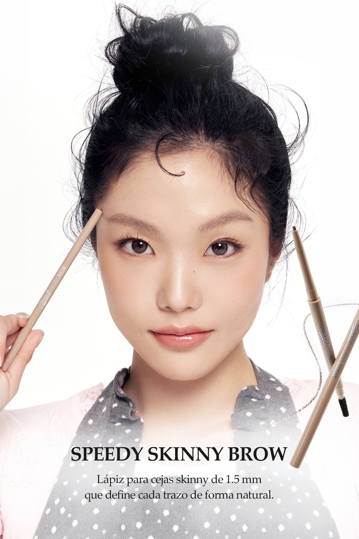 [Peripera] Delineador de Cejas Speedy Skinny #01 Gray Brown