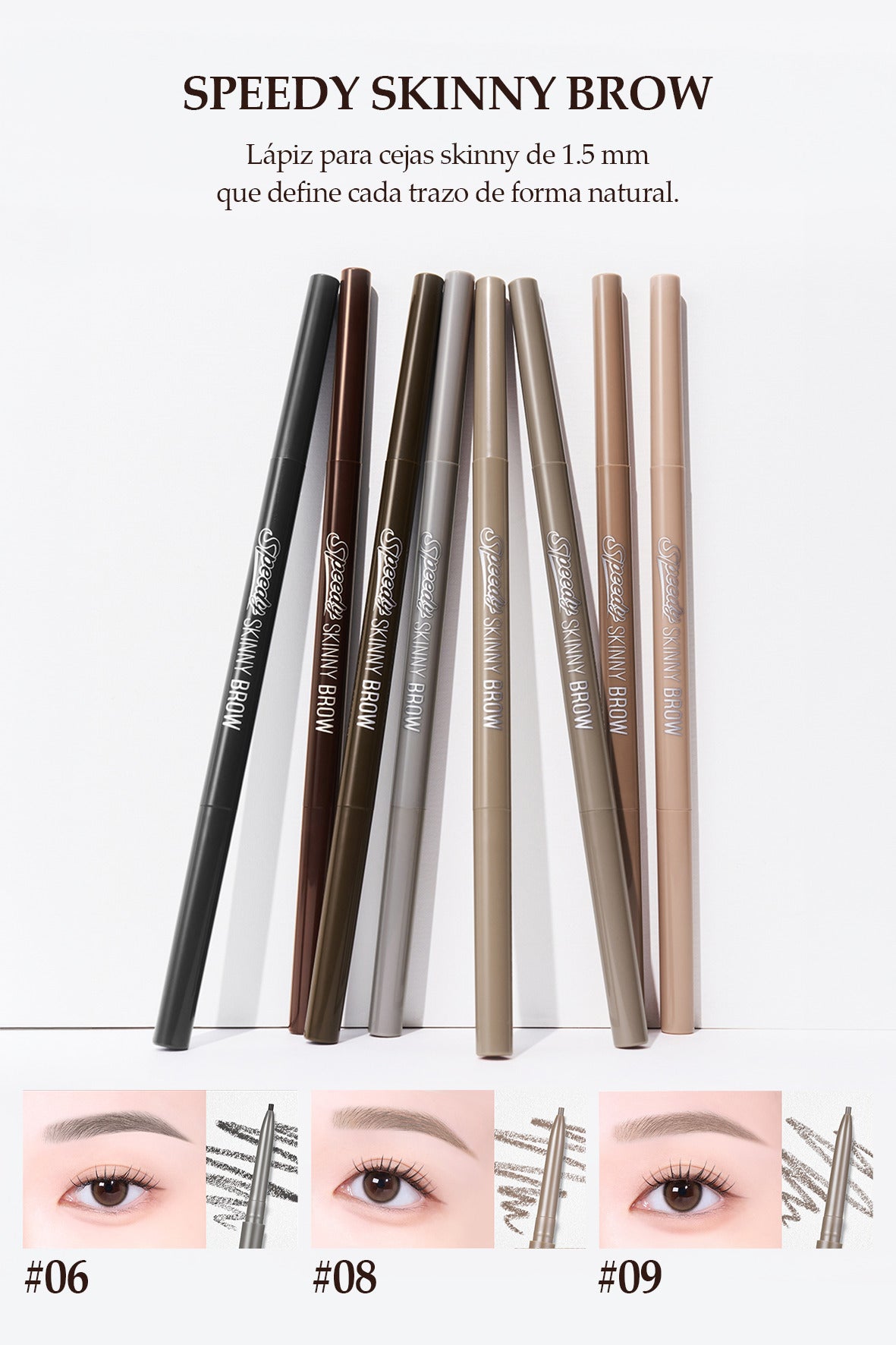 [Peripera] Delineador de Cejas Speedy Skinny #09 Taupe Brown