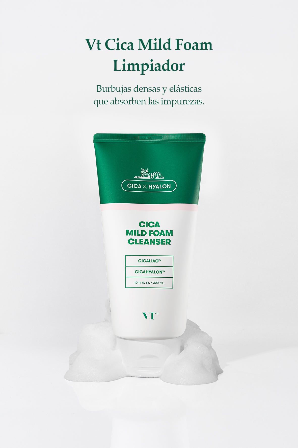 [VT Cosmetics] VT Cica Limpiador Espumoso Suave 300ml
